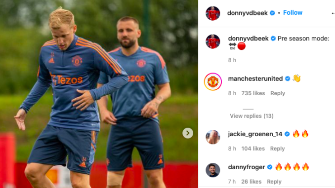 Donny van de Beek breaks silence after first session back at Manchester United with Erik ten Hag - Bóng Đá